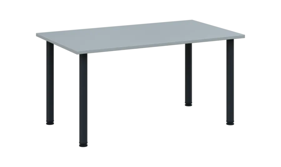 CRTR 140 jídelní stůl, kovová podnož černá, deska 25 mm, 1394x800 mm, šedá